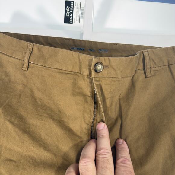 Old Navy Brown Khaki Pants W40x L32 Built In Flex Athletic Stretch Biz Casual - Picture 5 of 12